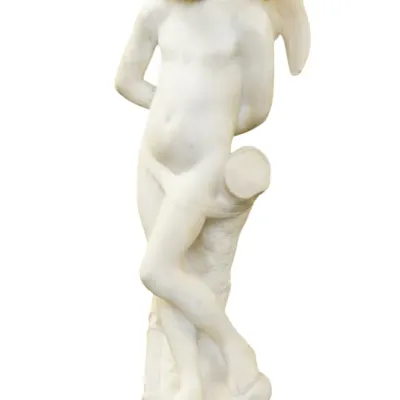 Sale Photo Thumbnail #205: DENISE DELAVIGNE CARRERA MARBLE CUPID SCULPTURE