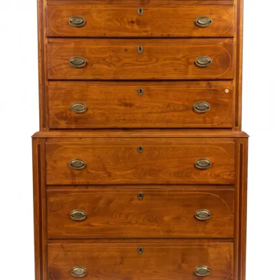 Sale Photo Thumbnail #171: AMERICAN 18TH c PENNSYLVANIA CHEST ON CHEST