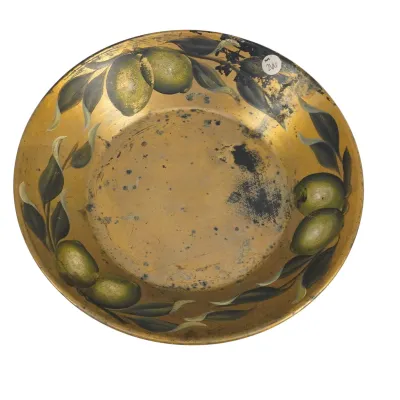 Sale Photo Thumbnail #315: TOLEWARE PAINTED LIME FRUIT BOWL