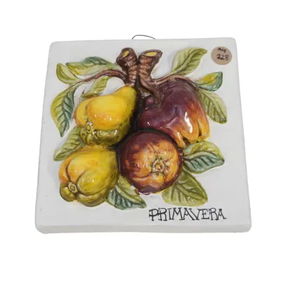 Sale Photo Thumbnail #282: ITALIAN PRIMAVERA ARTISTICA 3 DIMENSIONAL FRUIT TILE