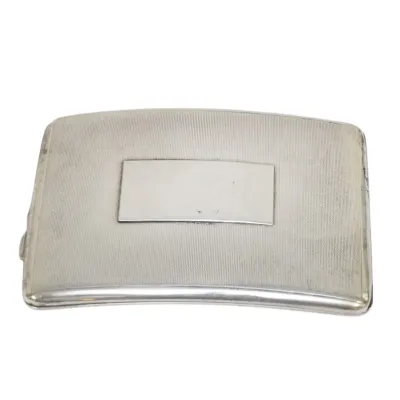 Sale Photo Thumbnail #169: ART DECO ENGLISH STERLING SILVER CIGARETTE CASE