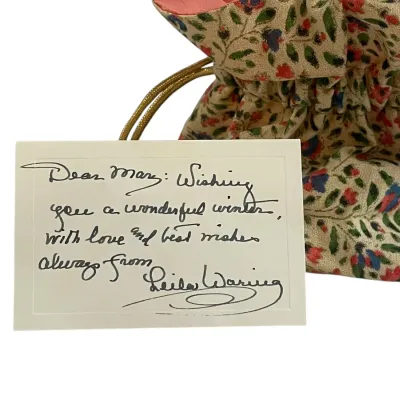 Sale Photo Thumbnail #103: VINTAGE DRAWSTRING PURSE - A GIFT FROM LEILA WARING