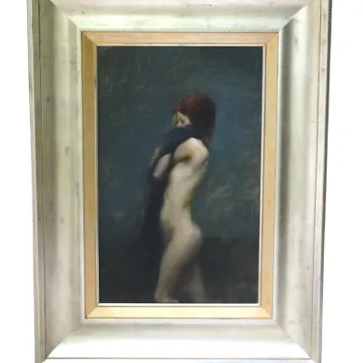 Sale Photo Thumbnail #160: LARGE ZIN LIM OIL ON CANVAS NUDE IMPRESSIONIST