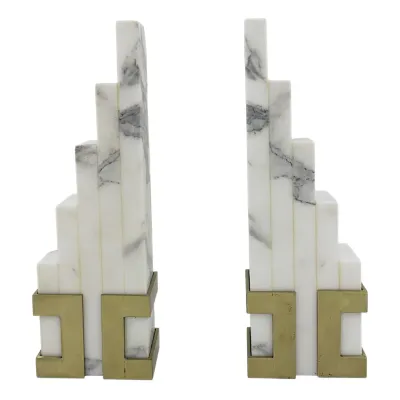 Sale Photo Thumbnail #208: ART DECO STYLE ITALIAN CARRARA MARBLE BOOKENDS