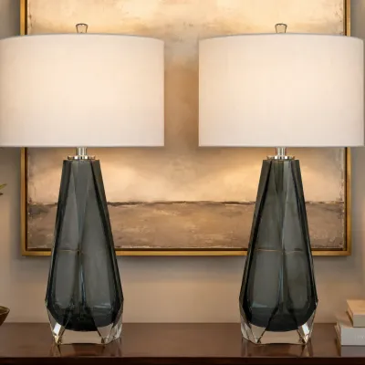 Sale Photo Thumbnail #142: PAIR ALBERTO DONA MURANO TABLE LAMPS MOLATO