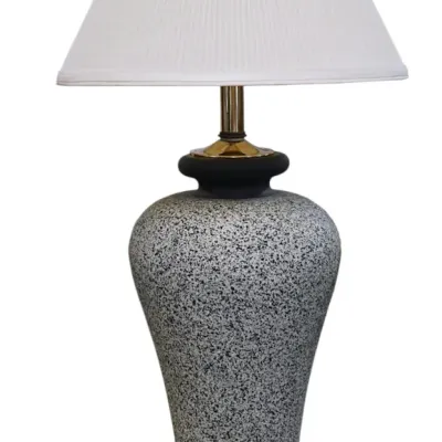 Sale Photo Thumbnail #89: VINTAGE LARGE MODERN GRANITE LOOK CERAMIC LAMP