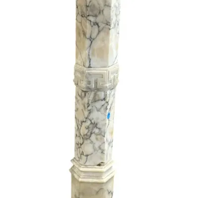 Sale Photo Thumbnail #202: TALL ITALIAN CARVED ALABASTER PEDESTAL