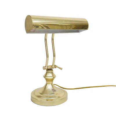 Sale Photo Thumbnail #346: VINTAGE BRASS BANKERS LAMP