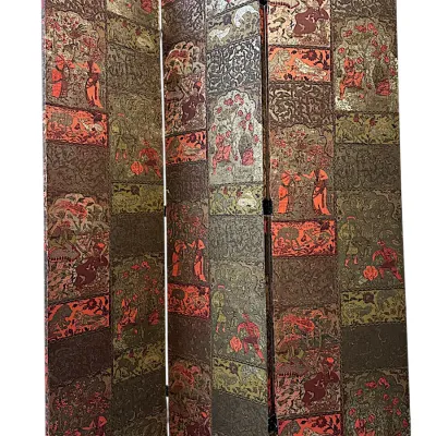 Sale Photo Thumbnail #131: VINTAGE FOLDING PERSIAN 3 PANEL SCREEN