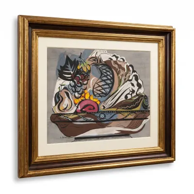Sale Photo Thumbnail #4: GINO SEVERINI ITALIAN 1883-1966 NATURA MORTA GOUACHE