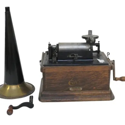 Sale Photo Thumbnail #108: ANTIQUE EDISON FIRESIDE PHONOGRAPH