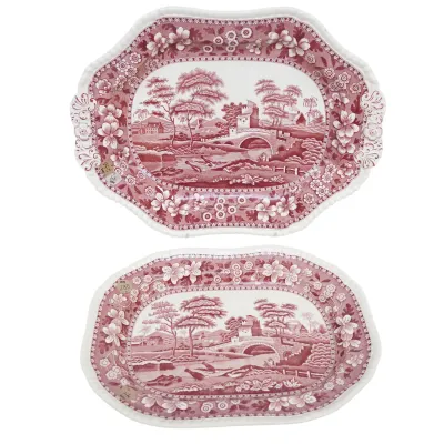 Sale Photo Thumbnail #287: 2 VINTAGE COPELAND SPODE "SPODE'S TOWER" ENGLAND SERVING TRAYS