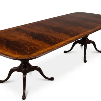 Sale Photo Thumbnail #183: DREXEL HERITAGE GEORGIAN FLAME MAHOGANY DINING TABLE