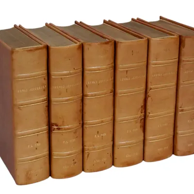 Sale Photo Thumbnail #124: THE WORKS OF THOMAS JEFFERSON 1904 THE CONNOISSEURS FEDERAL EDITIONS, 6 VOLUMES