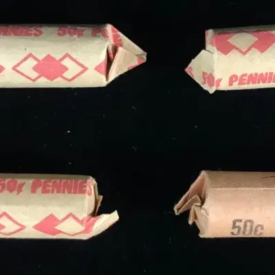 1940-S, 1944, 1952-D, & 1953-S Dated Lincoln Wheat Cent Rolls, 4 Total 