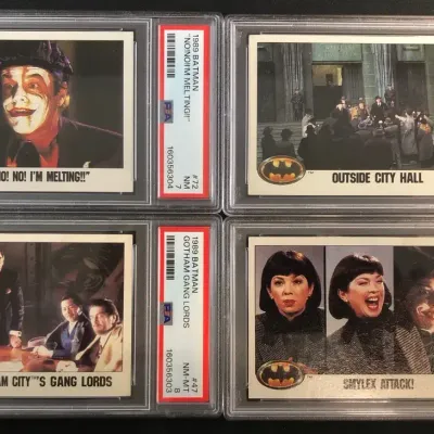 1989 Batman Cards, PSA Graded, 4 Total 