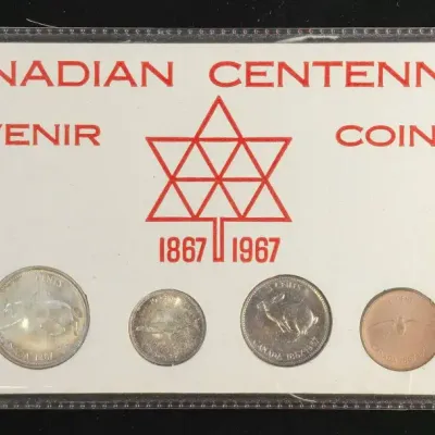 1967 Canada Silver Mint Uncirculated Coin Set, Lots of Silver, Original Set