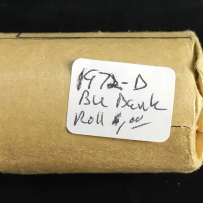 1972-D Uncirculated Roll of Eisenhower Dollars, Original Bank Roll