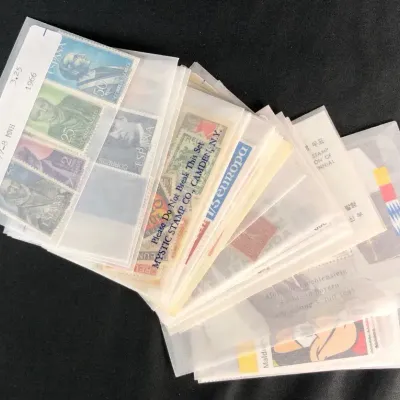 Old Unused/Mint Foreign Collector Stamps From Mystic Stamp Co., 30 Total