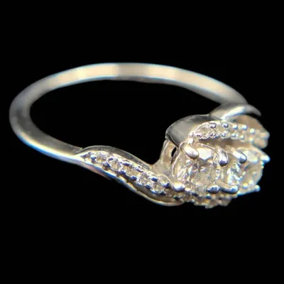 14K White Gold Diamond Ring NAGL #1230658