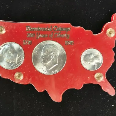1976-S Silver US Mint Uncirculated Set 1976 $1.00, 50 Cent, 25 Cent 40% Silver Coins