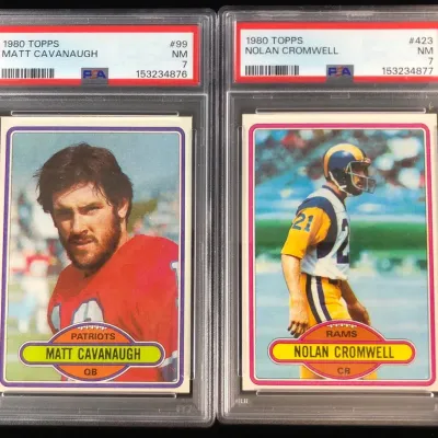 1980 Topps Football Cards, PSA Graded, 2 Total 