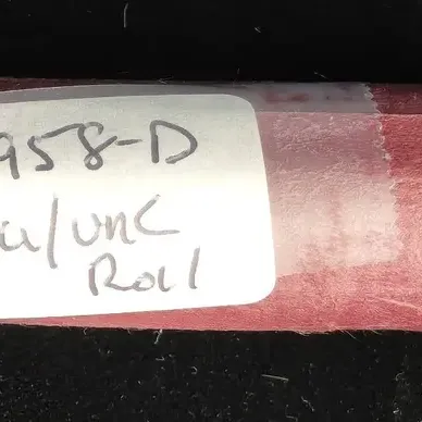 1958-D Lincoln Wheat Cent Uncirculated Roll, Red Coins Original Bank Roll