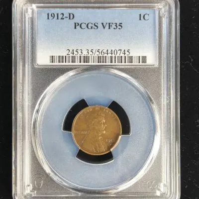 1912-D Lincoln Cent Better Date PCGS VF-35