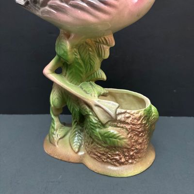 LOT 110: Vintage California Pottery Flamingo Planter/Vase