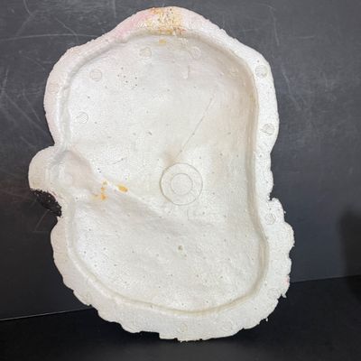 LOT 57: Vintage Holiday Christmas Decor Featuring a Styrofoam Santa Head, Ceramic Santa and a Plastic Jack in the Box Ornament