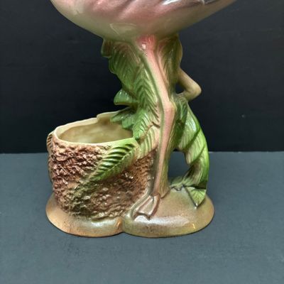LOT 110: Vintage California Pottery Flamingo Planter/Vase