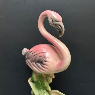 LOT 110: Vintage California Pottery Flamingo Planter/Vase