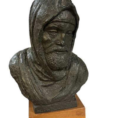 VINTAGE AUSTIN PRODUCTIONS MICHELANGELO SELF PORTRAIT BUST 1960s