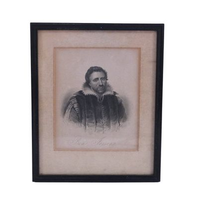 ANTIQUE ENGRAVING OF BEN JOHNSON FROM DIMOCK GALLERY