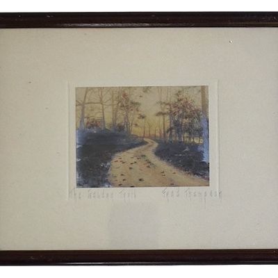 THE GOLDEN TRAIL FRED THOMPSON HAND COLORED PHOTOGRAPH
