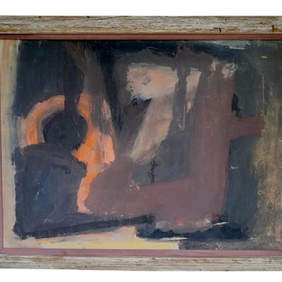 LEE KRASNER (1908-1984), ATTRIBUTED OIL PASTEL PAPER