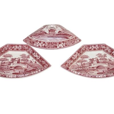 3 PC VINTAGE SPODE TOWER CANTERBURY SET