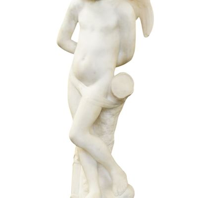 DENISE DELAVIGNE CARRERA MARBLE CUPID SCULPTURE