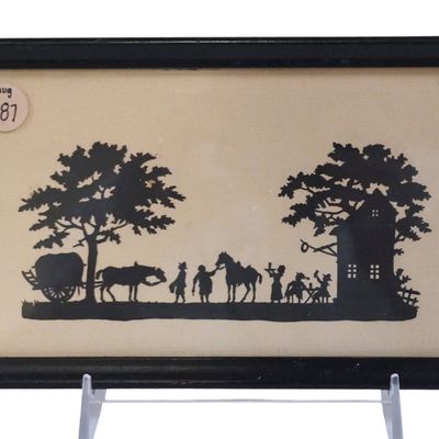 FRAMED HAND CUT TAVERN SILHOUETTE