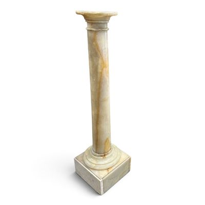19TH C ONYX CLASSICAL COLUMN PEDESTAL