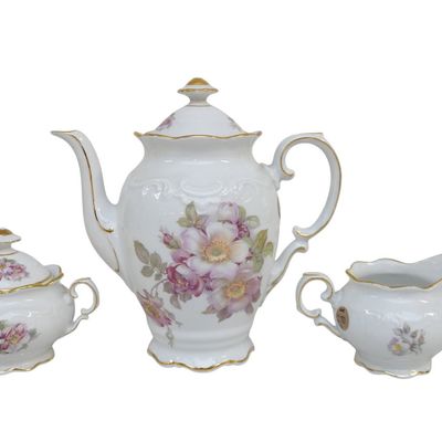 SCHUMANN BAVARIA BRIAR ROSE 3 PIECE TEA SET