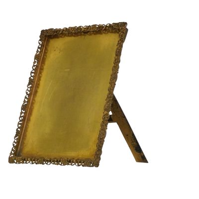 ANTIQUE BRASS PICTURE FRAME