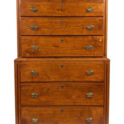 AMERICAN 18TH c PENNSYLVANIA CHEST ON CHEST