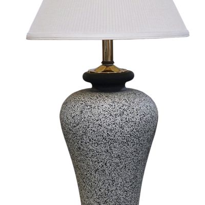 VINTAGE LARGE MODERN GRANITE LOOK CERAMIC LAMP