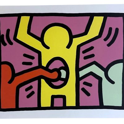 AFTER KEITH HARING 'POP SHOP I, PLATE 3' SCREENPRINT