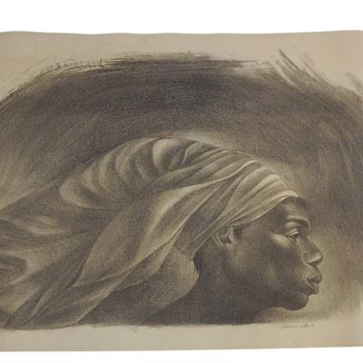 CHARLES WHITE 1965 "JUBA" LITHOGRAPH SIGNED