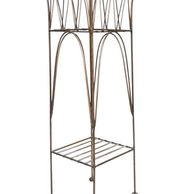 VINTAGE GOTHIC REVIVAL WROUGHT IRON JARDINIERE STAND