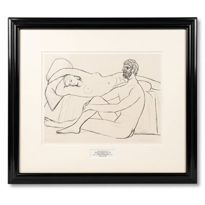PICASSO MAN AND WOMAN LITHO PRINTED & PUBLISHED 1980 PARIS