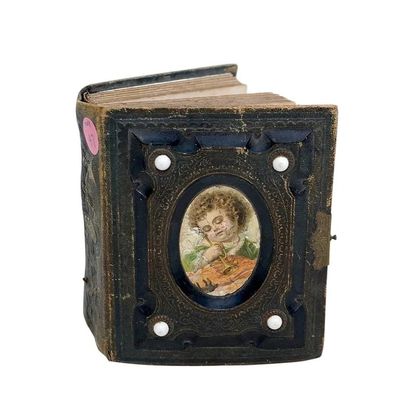 ANTIQUE FAMILY PHOTO ALBUM FILLED WITH TIN TYPES, ETC.