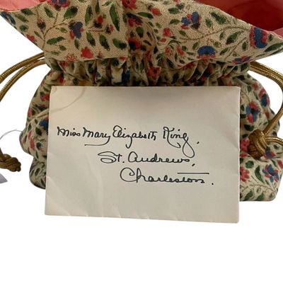 VINTAGE DRAWSTRING PURSE - A GIFT FROM LEILA WARING